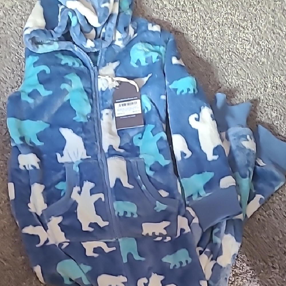 Cozy Blue and White Kids Pajama Set